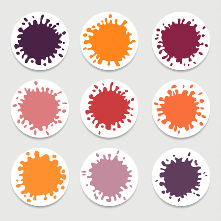 Paint splat set.Paint splashes set for design use.Abstract vector illustration.のイラスト素材