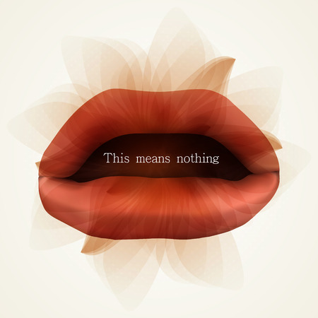 Female lips illustration.のイラスト素材