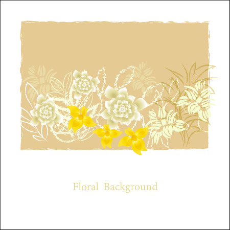 Creative universal floral card. Hand Drawn textures. Wedding, anniversary, birthday, Valentin's day, party invitations. Vector. Isolated.のイラスト素材