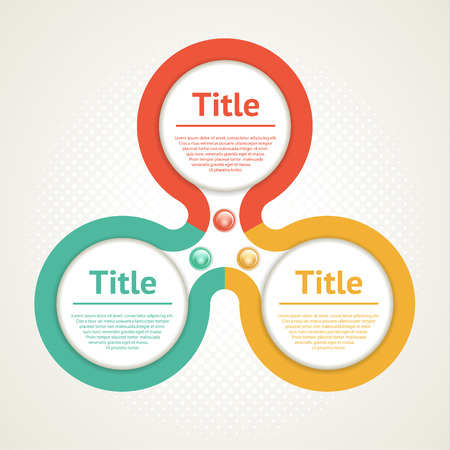 Vector circle infographic. Template for diagram, graph, presentation and chart. Business concept with three options, parts, steps or processes. Abstract background.のイラスト素材