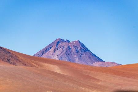 Volcanic mountain in desert environment, Atacama Desert, Chile.の写真素材