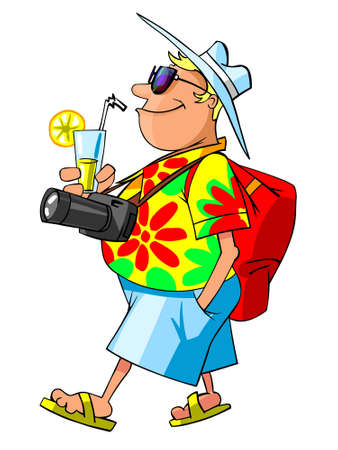 tourist on vacationのイラスト素材