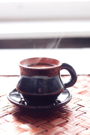 hot morning coffee - stock photoの写真素材