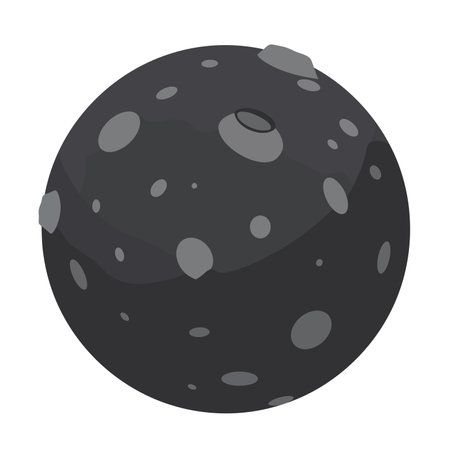 Moon surface clipart. This image shows a detailed illustration of the moon's rocky surface with visible craters and texture. Vector illustration design.のイラスト素材