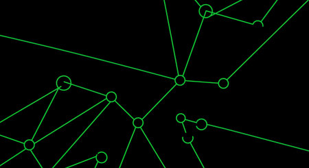 Background black green. Geometric patterns in vibrant green tones contrast against a sleek black...