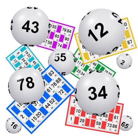 Lottery, Bingo, Loto Illustrationの写真素材