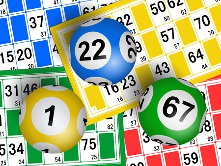 Lottery, Bingo, Loto Illustrationの写真素材