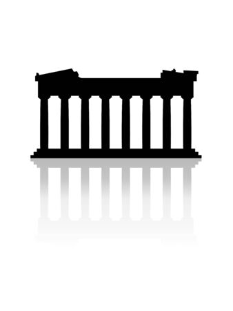 Vector illustration of Parthenon vector on a white backgroundのイラスト素材