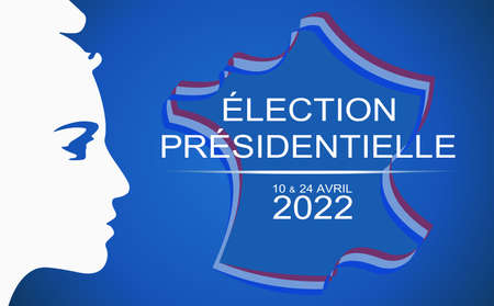 Illustration for the French presidential election 2022のイラスト素材