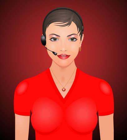 Young woman in situationのイラスト素材