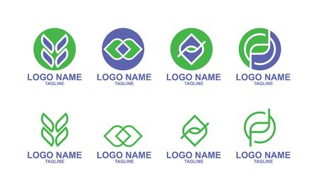 Set of company logo design ideas vectorのイラスト素材