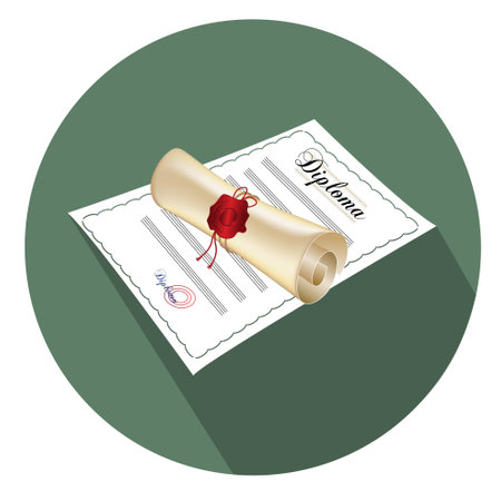 certificate iconのイラスト素材