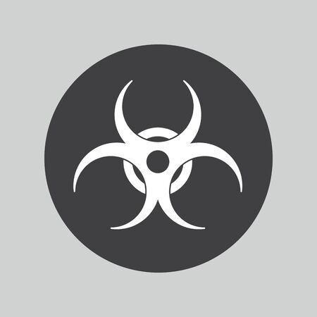 Biohazard sign icon. Danger buttonのイラスト素材
