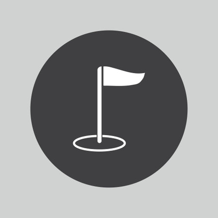 Flag pointer sign icon. Location marker symbolのイラスト素材