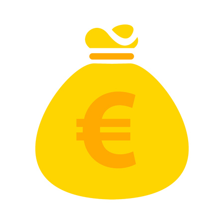 Euro money bag iconのイラスト素材
