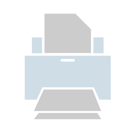 print icon, vector printer symbol - vector document printout icon