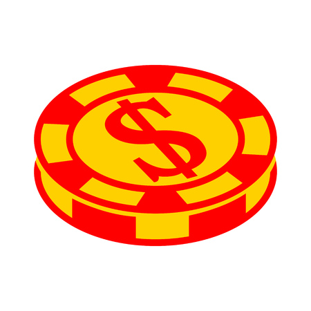 casino dollar iconのイラスト素材
