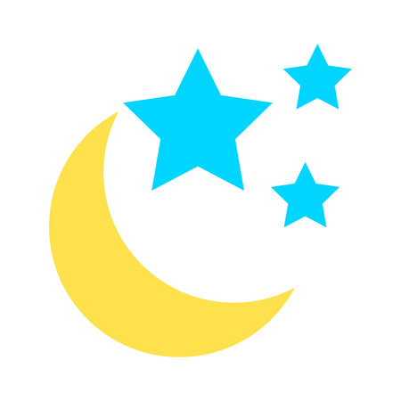 Moon and stars iconのイラスト素材
