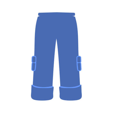 vector casual trousers template, design fashion illustration - trousers symbol, jeans pantsのイラスト素材