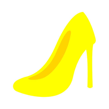 vector high heel shoes isolated, fashion design silhouette illustrationのイラスト素材