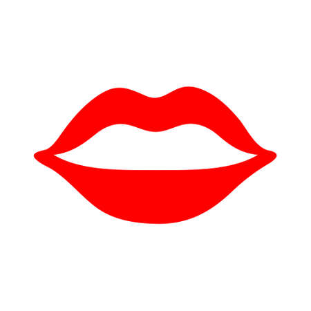 vector sexy mouth lips illustration - sexy beauty female kiss symbol isolatedのイラスト素材
