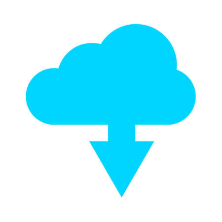 Download cloud icon, vector download illustration, cloud computing