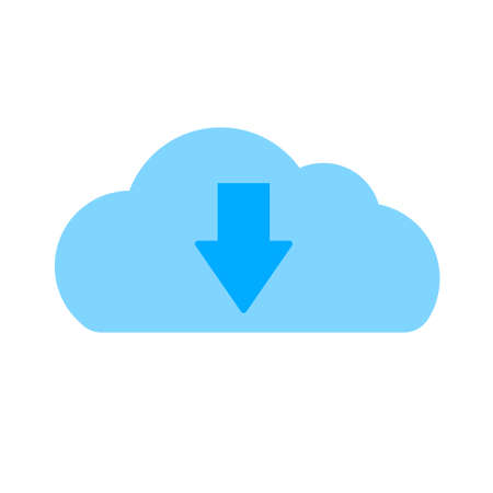 Download cloud icon, vector download illustration, cloud computingのイラスト素材