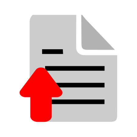 Upload file icon. File document symbol.のイラスト素材