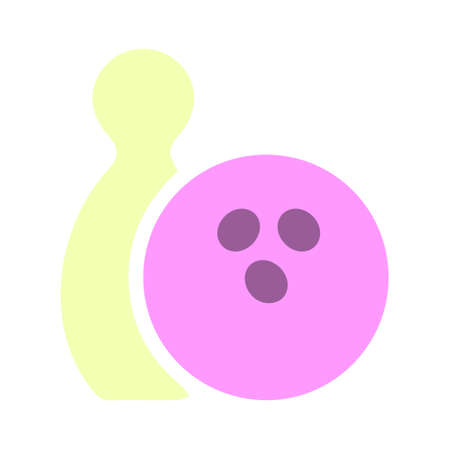 Bowling icon. vector bowling ball - bowling game, sport iconのイラスト素材