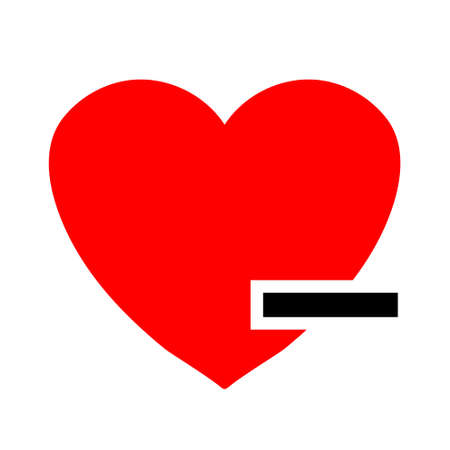 Heart sign icon. Remove lover buttonのイラスト素材