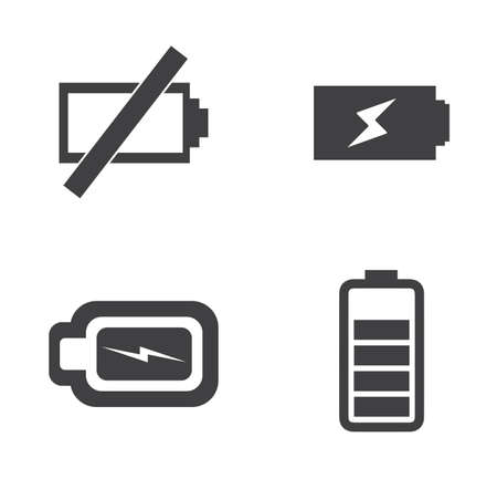 Simple Set of Batteries Related Vector Icons. Contains such Icons as Car Charge Station, Recycle, Phone Charging, Battery Life Time and more.のイラスト素材