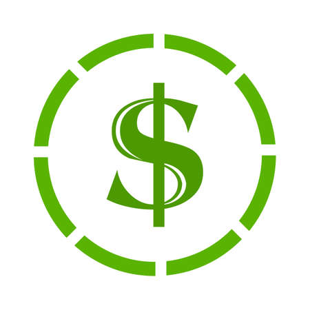Dollars sign icon. USD currency symbol. Money button.のイラスト素材