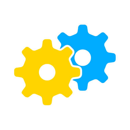 Gears settings sign icon. mechanism symbol.のイラスト素材