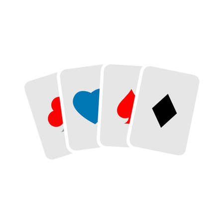 Casino sign icon. Playing cards