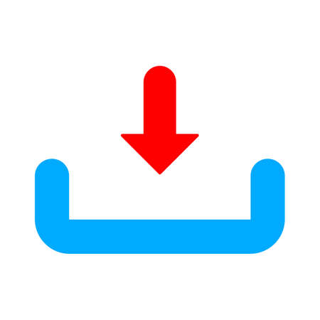 Download icon. Upload button. Load symbolのイラスト素材