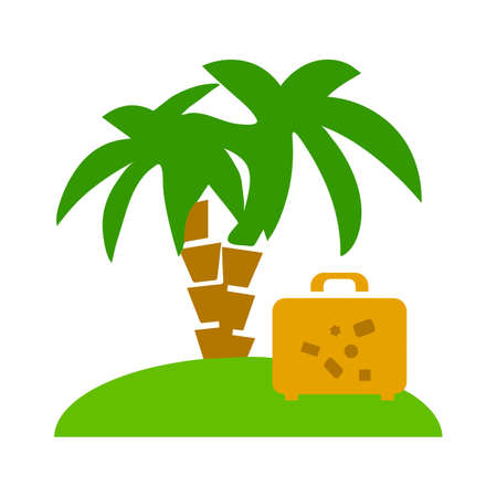 Baggage holiday island iconのイラスト素材