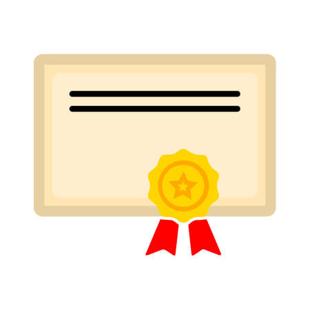 certificate iconのイラスト素材