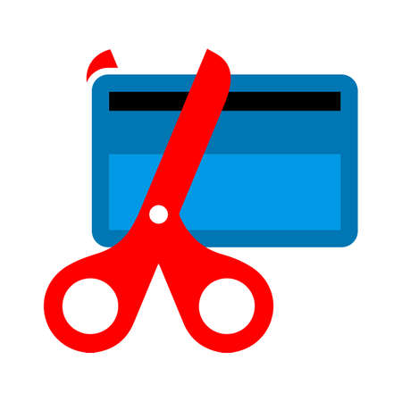 card scissors iconのイラスト素材