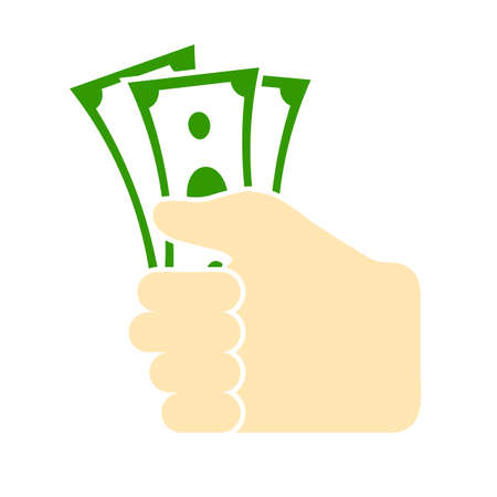 money in hands iconのイラスト素材