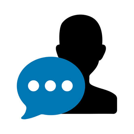 speech bubble icon with userのイラスト素材