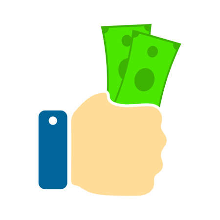 money in hands iconのイラスト素材