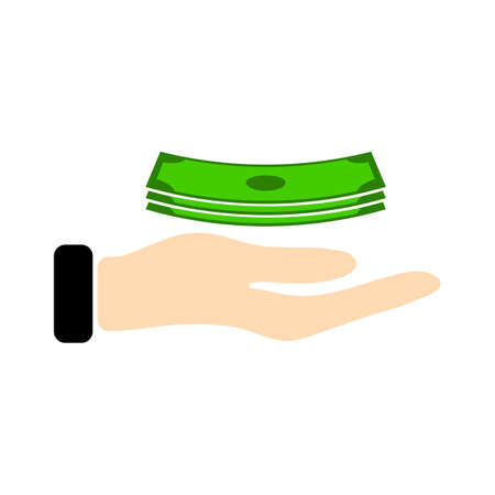 money in hands iconのイラスト素材