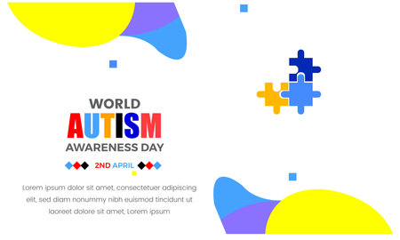 World Autism Awareness Day. September 1. Template for background, banner, card, poster with text inscription. Vector illustration.の写真素材