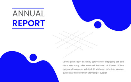Blue abstract background. Template for brochure, flyer or presentation.のイラスト素材