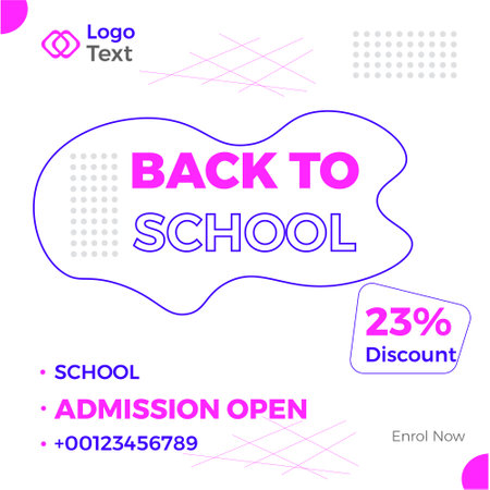 Back to school sale banner. Template for flyer, poster, brochure, voucher discount. Vector illustrationのイラスト素材