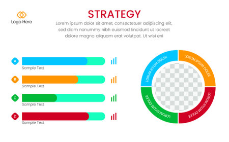 Infographic template. Business data visualization. Process chart. Vector illustration.のイラスト素材