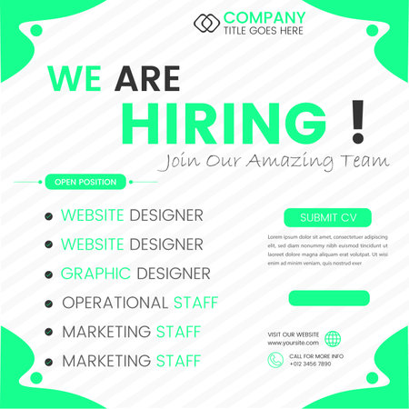 we are hiring poster design template,vector illustration graphicのイラスト素材