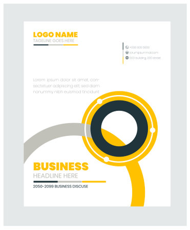 Business Flyer Design Template Vectorのイラスト素材
