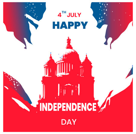 Independence day of the United States of Americaのイラスト素材