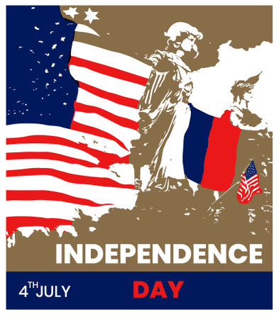 Independence day of the United States of America. Vector illustration.のイラスト素材